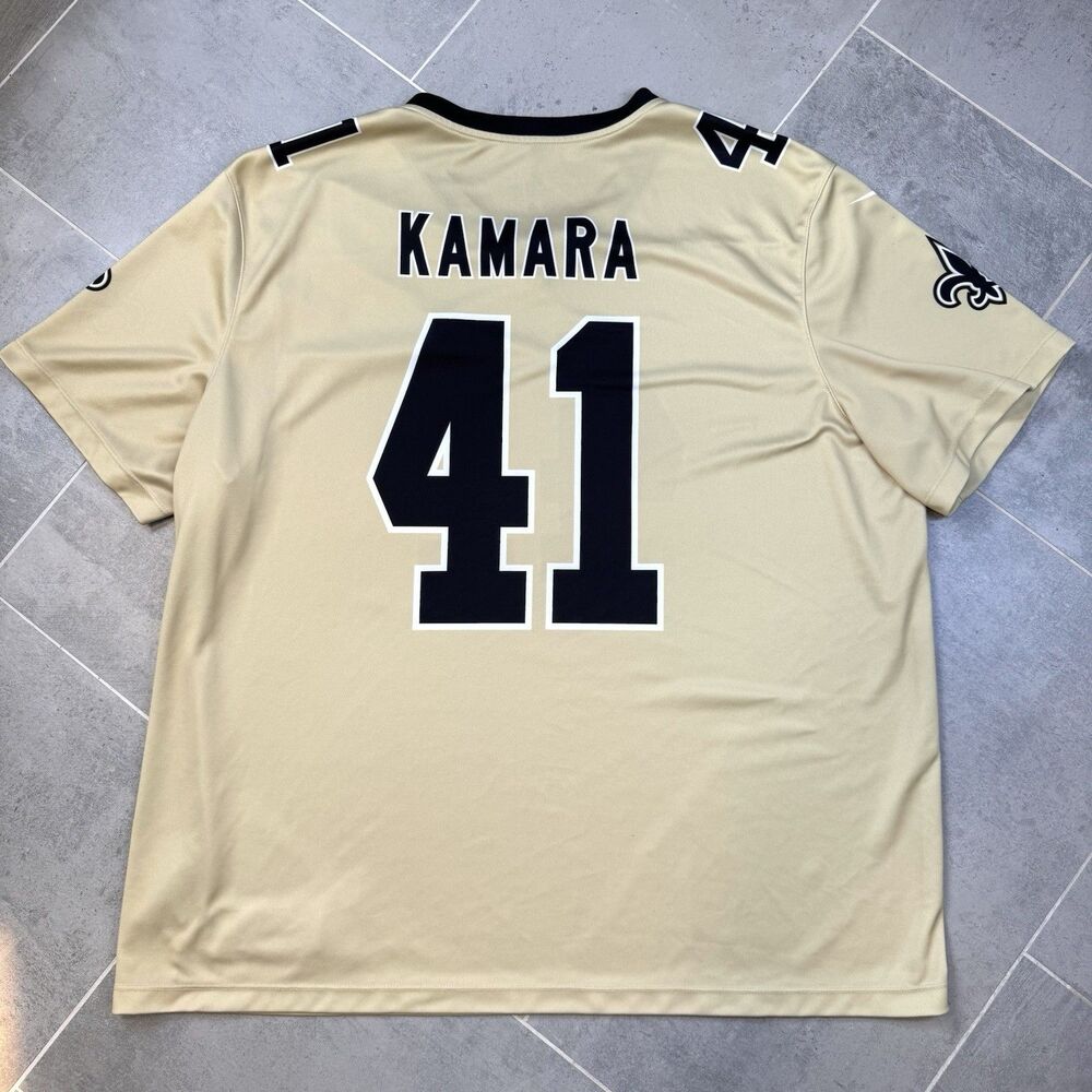 Nike Alvin Kamara New Orleans Saints Gold Alternate Jersey Size 3XL
